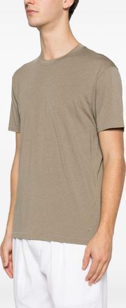 Tom Ford Mens Crewneck T-Shirt Green T-Shirts And Polos