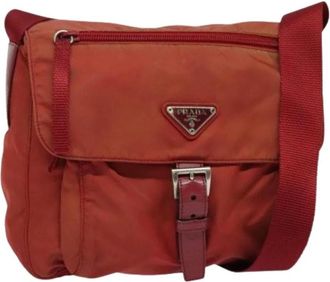 Prada Pre-owned Vintage Nylon Cross Body Bag - Dames - Vintage Schoudertas - Rood - ONE Size - Nylon - Vintage