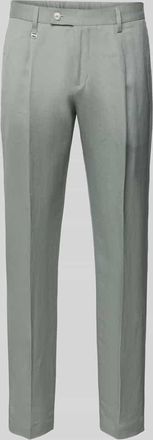 Antony Morato Regular Fit Leinenhose mit Bundfalten in Hellgruen, Gr&ouml;&szlig;e 54