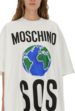 Moschino Cotton Interlock Dress - White