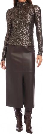 Fifteen Twenty Mara Sequin Top In Brown