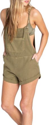 Billabong Wild Pursuit Short Overalls in Sage at Nordstrom, Size X-Large