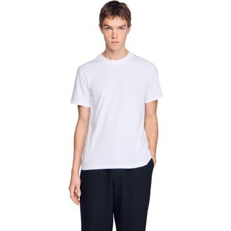 Sandro T-shirt with double S patch in White at Nordstrom, Size Xx-Large