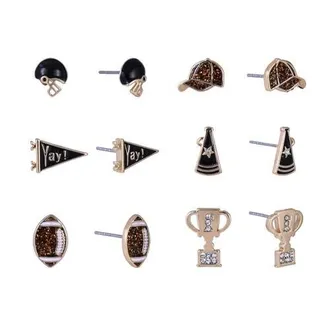 Hallmark Game Day Trophy 6pk Earring Set in Brown at Nordstrom