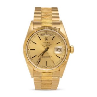 Rolex Pre-owned Rolex Presidential Day-Date Automatic Chronometer Champagne Dial Unisex Watch 18078 CSP