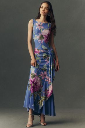 BHLDN Draped Low-Back Maxi Dress