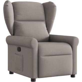 vidaXL Sill&oacute;n Reclinable De Tela Gris Taupe Vidaxl