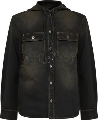 Off-white Jassen, Heren, Zwart, M, Denim, Denim Jacket
