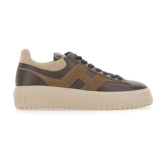 Hogan H-Stripes Sneakers - Heren - Sneakers - Bruin - 40 EU - Leer - Schoenen