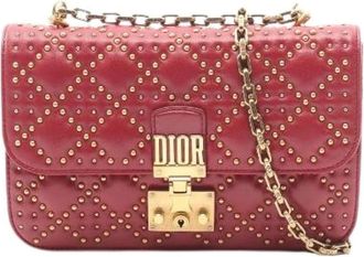 Dior Pre-owned Shoulder Bags, female, Red, Size: ONE SIZE Pre-owned Addict Leather Shoulder Bag