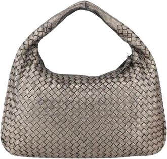 Bottega Veneta Pre-owned Shoulder Bags, female, Gray, Size: ONE SIZE Pre-owned Vintage Shoulder Bag
