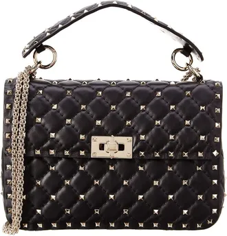 Valentino Rockstud Spike Small Leather Chain Shoulder Bag