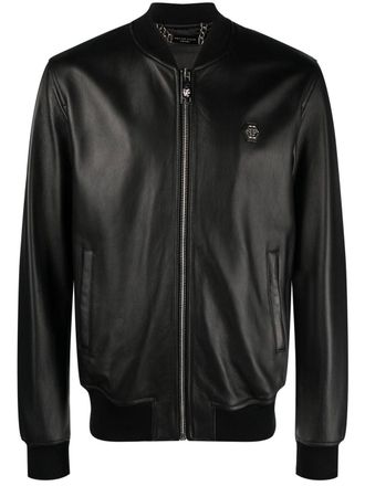 Philipp Plein Bomber Billy in pelle - Nero