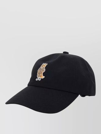 Maison Kitsun&eacute; fox logo baseball cap curved brim