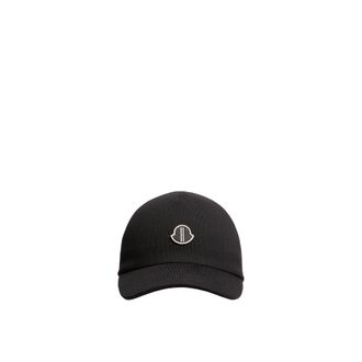 Rick Owens Moncler Cotton Baseball Cap, Unisex, Black, Size: One Size