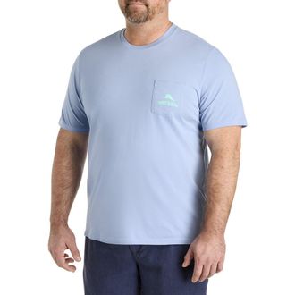 Tommy Bahama Big & Tall Shell or Highwater Pocket T-Shirt in Lakewater at Nordstrom, Size 2X Big