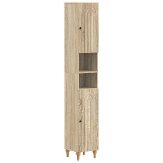 vidaXL Armario De Ba&ntilde;o Con Estante Abierto Alkmaar Roble Sonoma Vidaxl