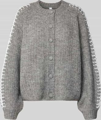 Vero Moda Cardigan mit Rundhalsausschnitt Modell OLLY in Mittelgrau, Größe XL