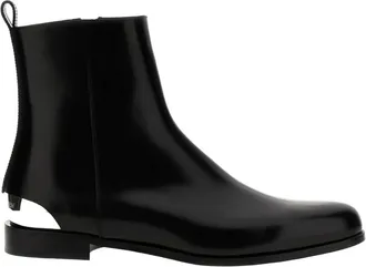 Alexander McQueen Metal Heel Ankle Boots, Brand Size 41 ( US Size 8 )