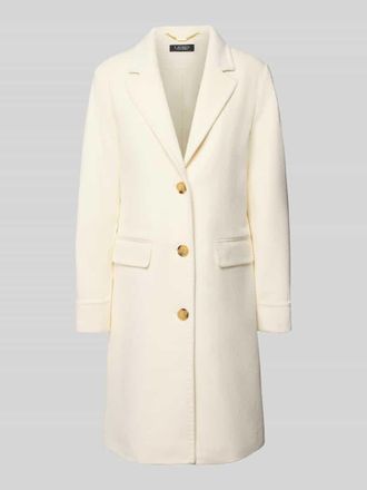 Lauren Ralph Lauren Mantel aus Woll-Mix mit Kaschmir-Anteil in Offwhite, Gr&ouml;&szlig;e 42