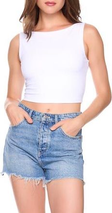 Susana Monaco Scoop Back Crop Tank in Sugar at Nordstrom Rack, Size X-Small