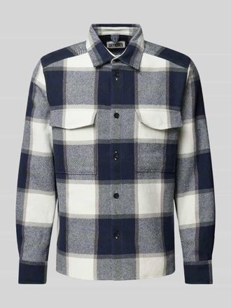 Drykorn Drykorn Regular Fit Hemdjacke mit Brustpattentaschen Modell Gunray in Marine, Gr&ouml;&szlig;e XL