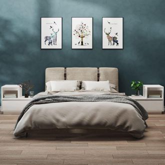 Berkfield Home Bedside Cabinets 2 pcs White 60x34x51 cm Solid Wood Pine | Size: 60 x 34 x 51 cm