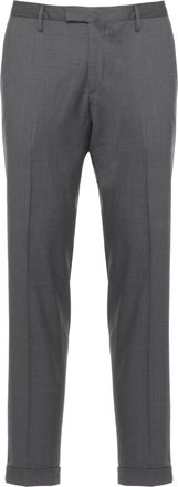 BRIGLIA 1949 Grey Virgin Wool Straight-Leg Pants