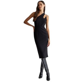 Liu Jo One-Shoulder Sheath Jurk - Dames - Jurken - Zwart - Maat: S Zijde