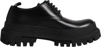 Dolce & Gabbana Mens Lug Sole Leather Oxfords - Black - Size EU 39