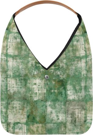 Generic Green Vintage Mottled Texture Reusable Lightweight Grocery Bags - Foldable Into Compact Pouch, Washable & Sturdy, Multipurpose for Shopping and Travel