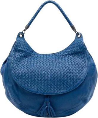 Bottega Veneta Pre-owned Shoulder Bags, female, Blue, Size: ONE SIZE Pre-owned Vintage Shoulder Bag