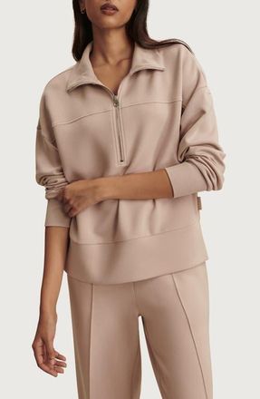 Varley Kayleight Half Zip Sweatshirt in Mushroom at Nordstrom, Size X-Small