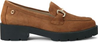 Carvela Womens Suede Snap Chunky Loafers - Camel - Size UK 5