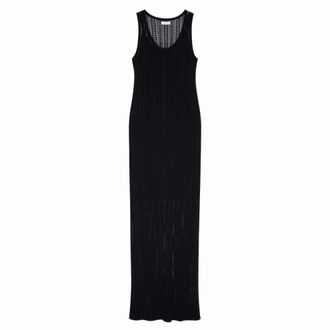 Anine Bing Arie Dress - Dames - Kleedjes - Zwart - M - Katoen - Kleedjes