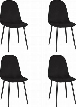 OEM Silla Como - Terciopelo Negro X 4