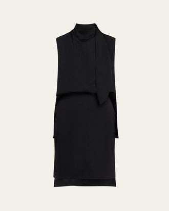 Brandon Maxwell Noa Sleeveless Blouson Dress