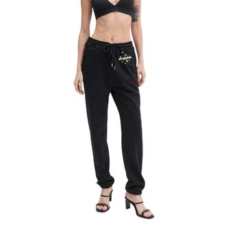 Moschino Broeken, Dames, Zwart, L, Katoen, Drawstring Pants