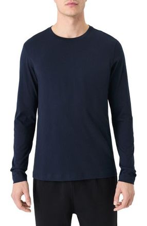 Pact Organic Cotton Mens Softspun Essential Crewneck Long Sleeve Tee in Navy at Nordstrom, Size Medium