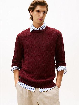Tommy Hilfiger Pure Lambswool Cable Knit Jumper