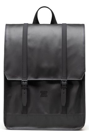 Herschel Survey Faux Leather Backpack in Black at Nordstrom