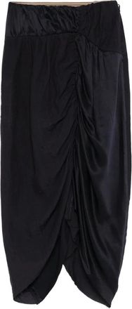 Ziggy Chen Maxi Rok - Dames - Maxi Rokken - Blauw - 2XS - Satijn - Rokken