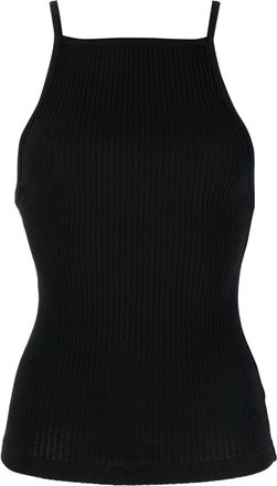 A Gold E square-neck tank top - women - Organic Cotton/Spandex/Elastane - L - Black
