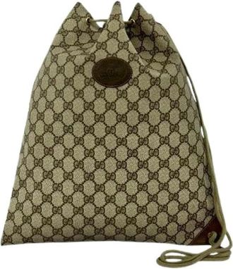 Gucci Pre-owned Bucket Bags, female, Brown, Size: ONE SIZE Pre-owned Leather Shoulder Bag
