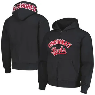 Pleasures Mens PLEASURES Black Cincinnati Reds Opening Day Full-Zip Hoodie at Nordstrom, Size Small