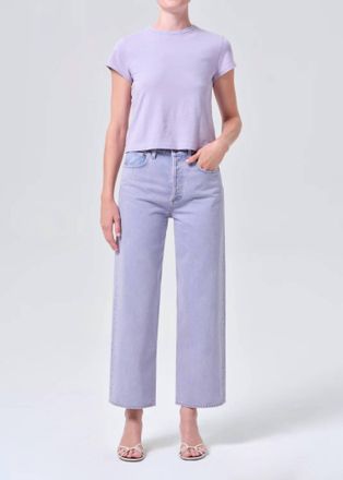 A Gold E Ren High-Rise Wide-Leg Jean In Aura