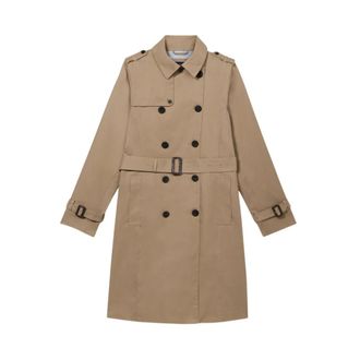 Brooks Brothers Trenchcoat - Dames - Trenchcoats - Beige - XS - Katoen - Jassen