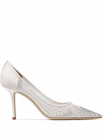 Jimmy Choo London Pumps Love 85mm - Bianco