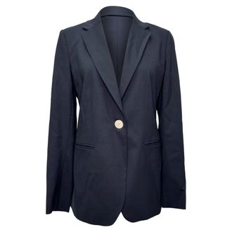 Max Mara Weekend Max Mara Single-Breasted Blazer in Navy Blue Wool