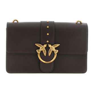 Pinko The Love One Classic - Dames - Schoudertassen - Bruin - ONE Size - Katoen - Tassen